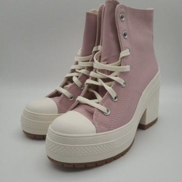 Converse Chuck 70 De Luxe Heel Women's Size 7.5 X-High Heel Static Pink Shoes - Picture 2 of 10